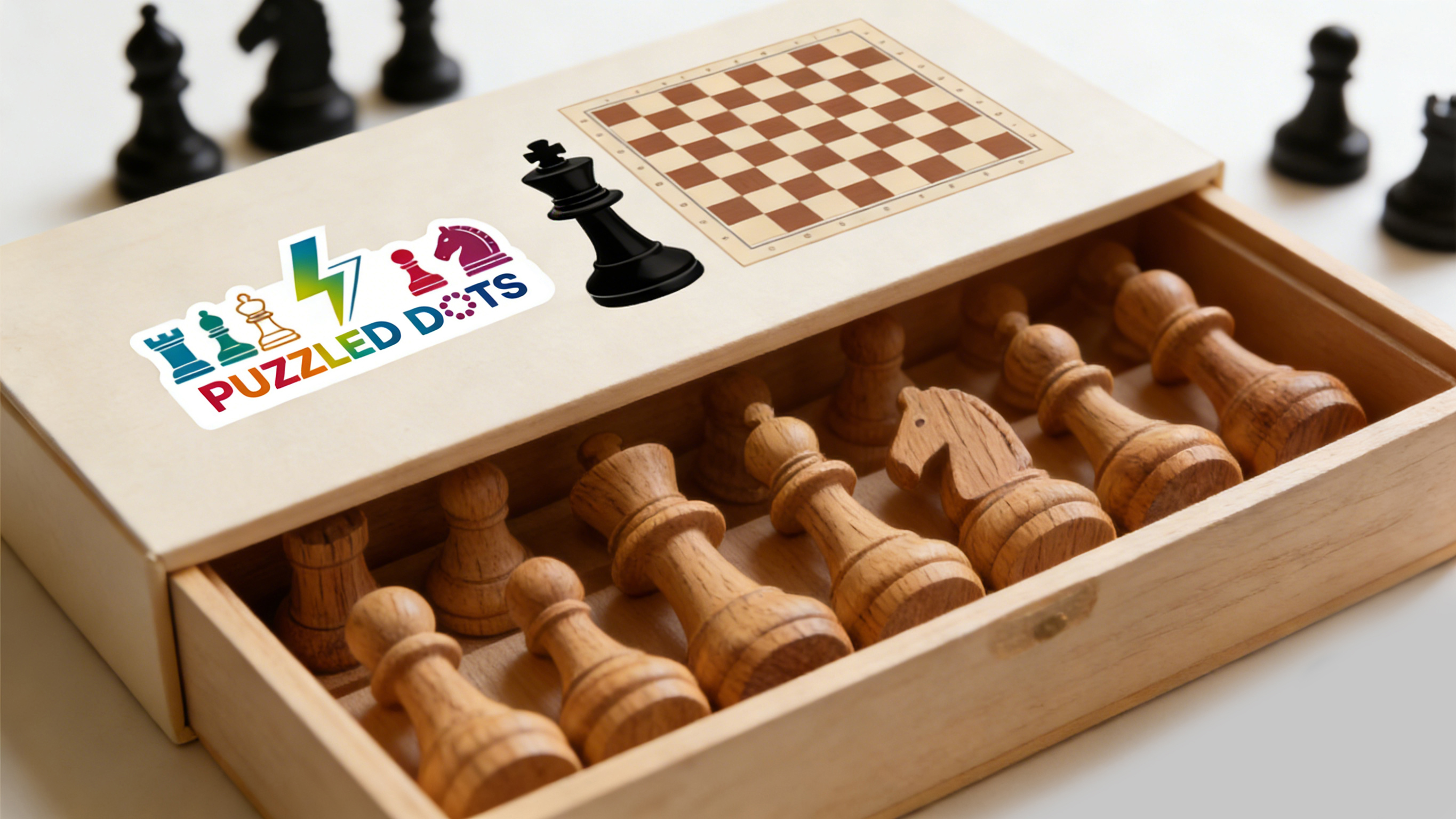 PUZZLED DOTS CHESS Games entirely   wood
