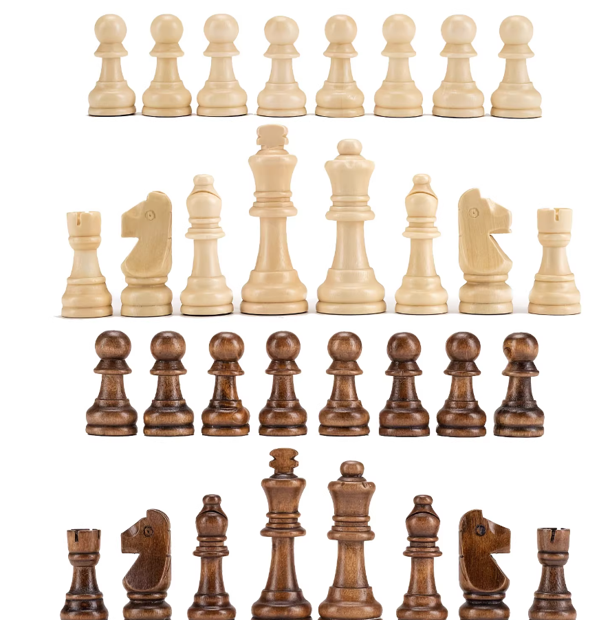 PUZZLED DOTS CHESS GAMES ENTIRELY WOOD  2 COLORS Available 