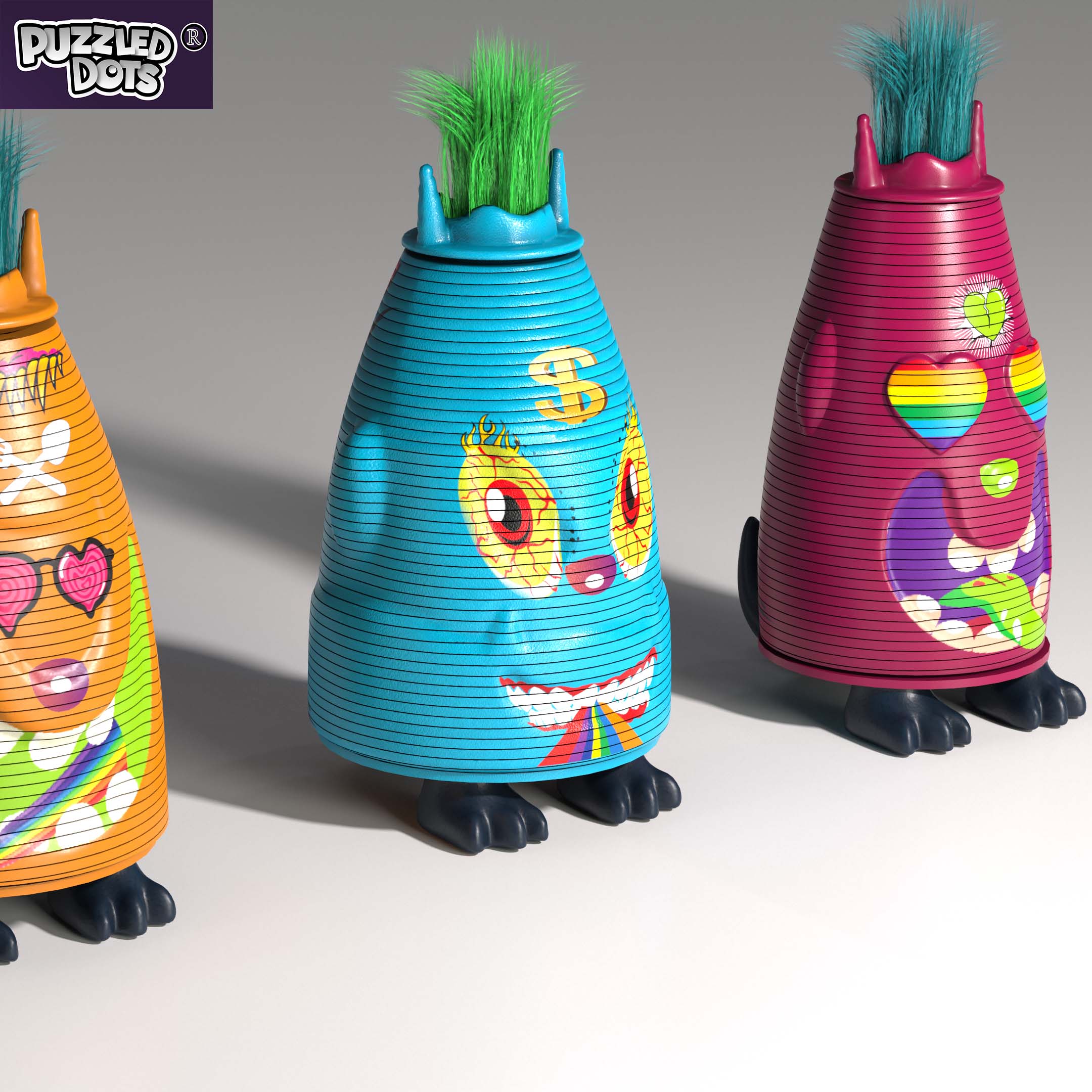 Puzzled Dots Toy models Loopals and his friends .8 roles available .