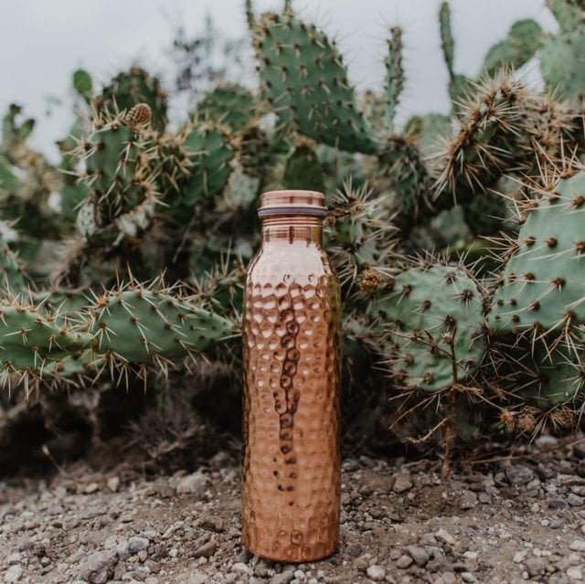 Handmade Polished Pure Copper Ayurvedic Water Bottle