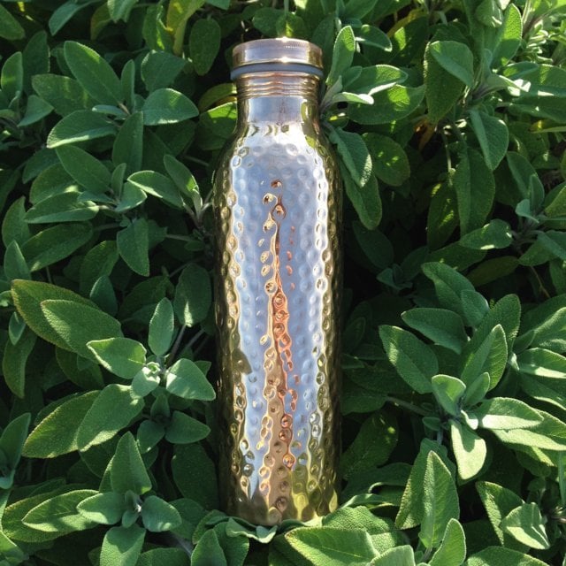 Handmade Polished Pure Copper Ayurvedic Water Bottle