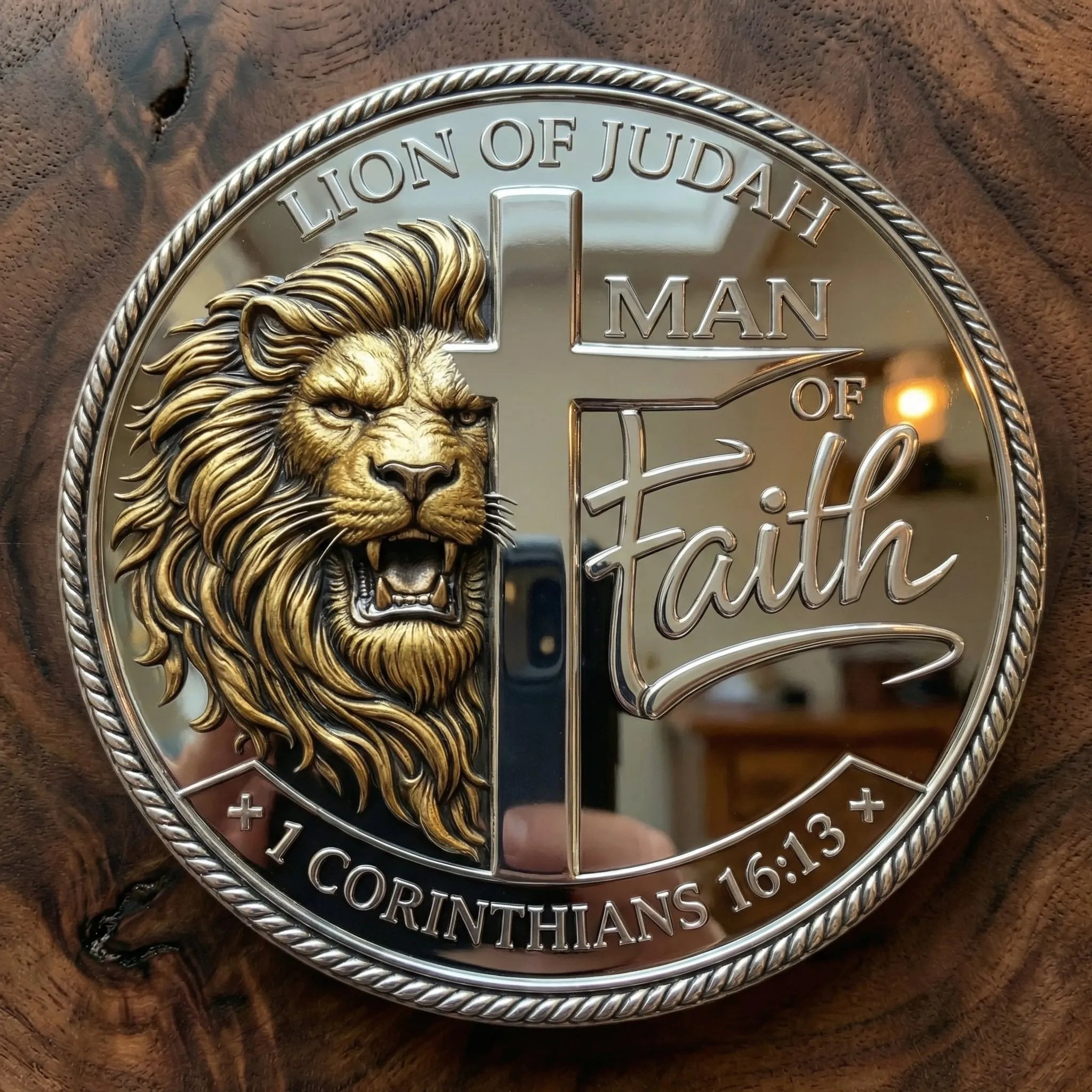 ⚡️Last Day 49% OFF - Man of Faith Warrior Commemorative Coin ✝️🪙🦁