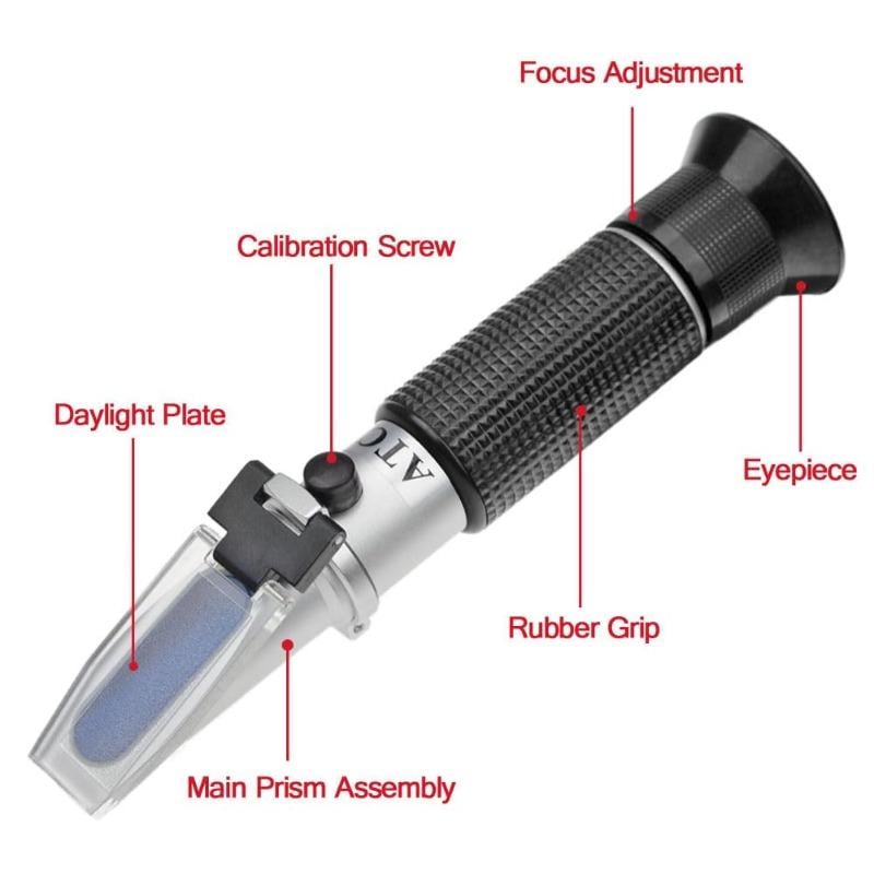 ⚡4-in-1 DEF Antifreeze Refractometer – Suitable For Automotive Antifreeze Systems, Battery Acid, And Windshield Washer Fluid.