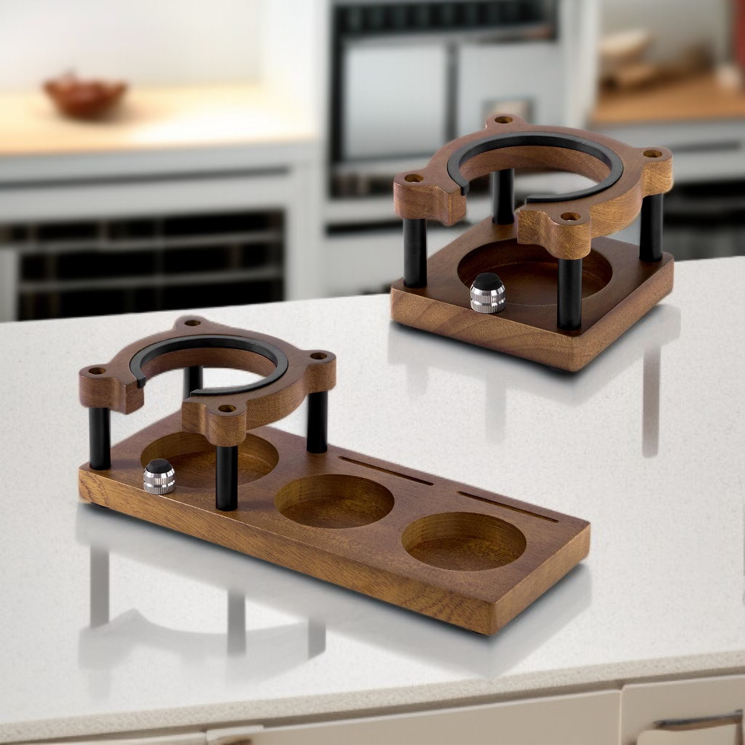Multifunctional Solid Wood Coffee Tamper Base
