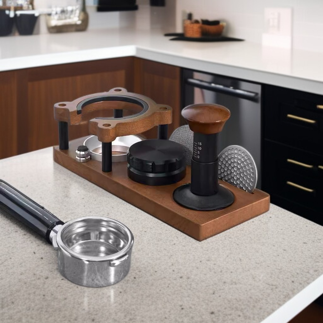 Multifunctional Solid Wood Coffee Tamper Base