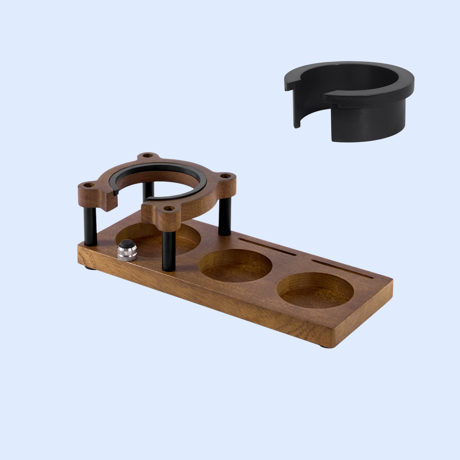 Multifunctional Solid Wood Coffee Tamper Base