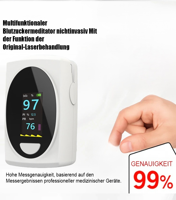 【Kein Stechen, Genauigkeit 99%】Fortschrittliches Blutzuckermessgerät