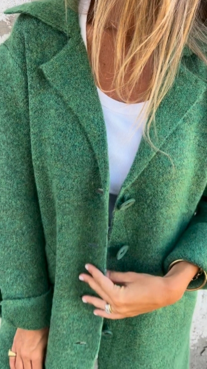 CLEARANCE SALE🔥 Casual Lapel Wool Single Breasted Long Coat