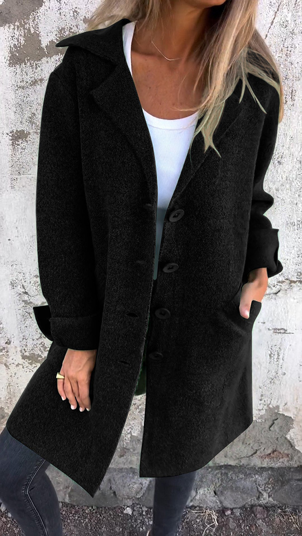 CLEARANCE SALE🔥 Casual Lapel Wool Single Breasted Long Coat