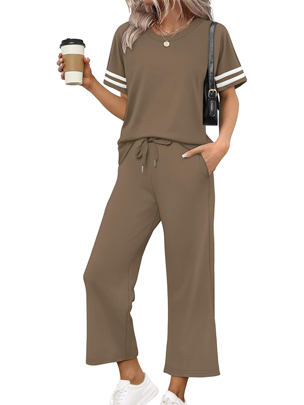 New Arrivals🔥Women Summer Two Piece Lounge Wide Leg Pants Set