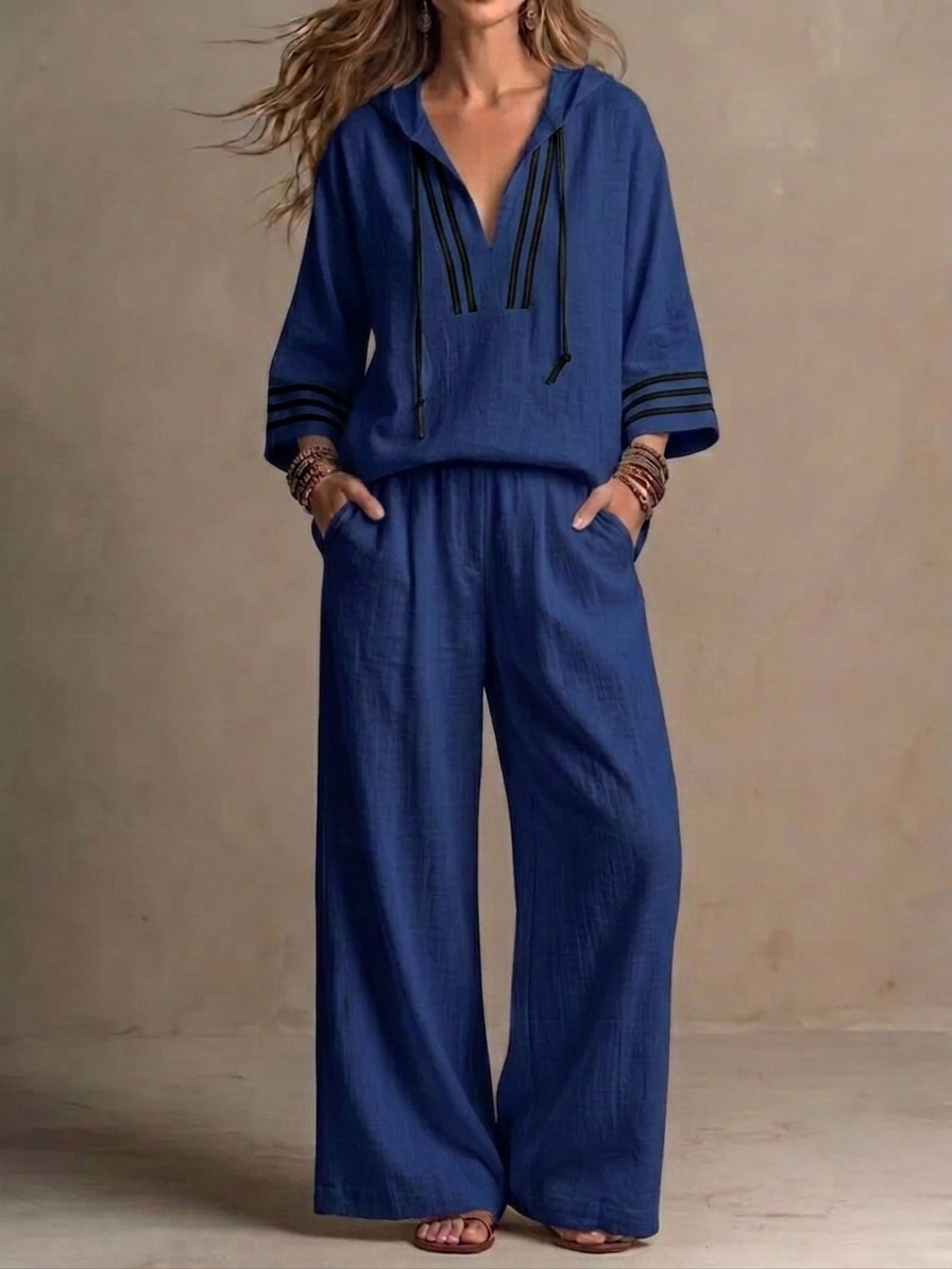 Today 49% off🔥 Women's Casual Loose Cotton-Linen Hooded Set