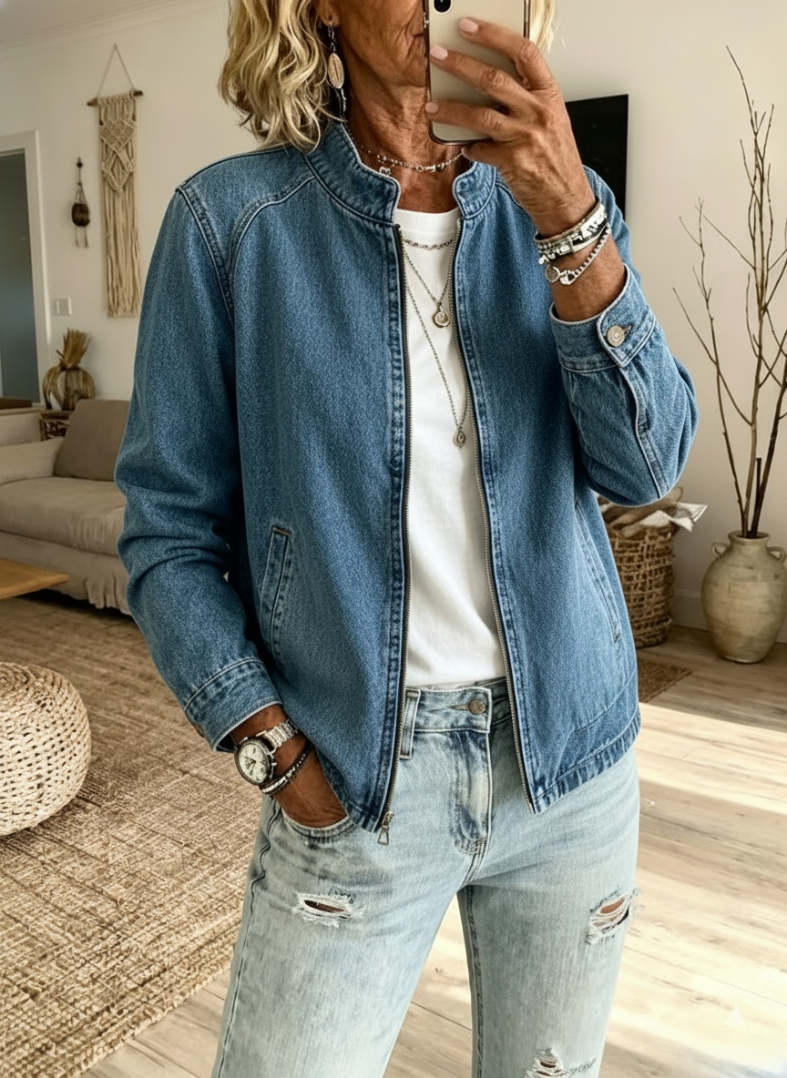 New Arrival 🔥Women's Vintage Denim Zip Jacket