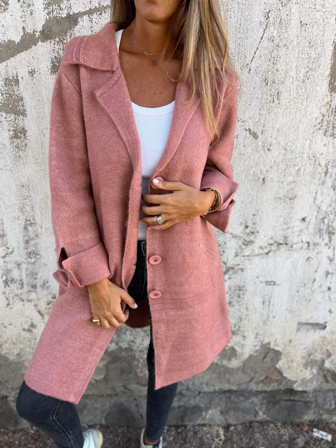 CLEARANCE SALE🔥 Casual Lapel Wool Single Breasted Long Coat