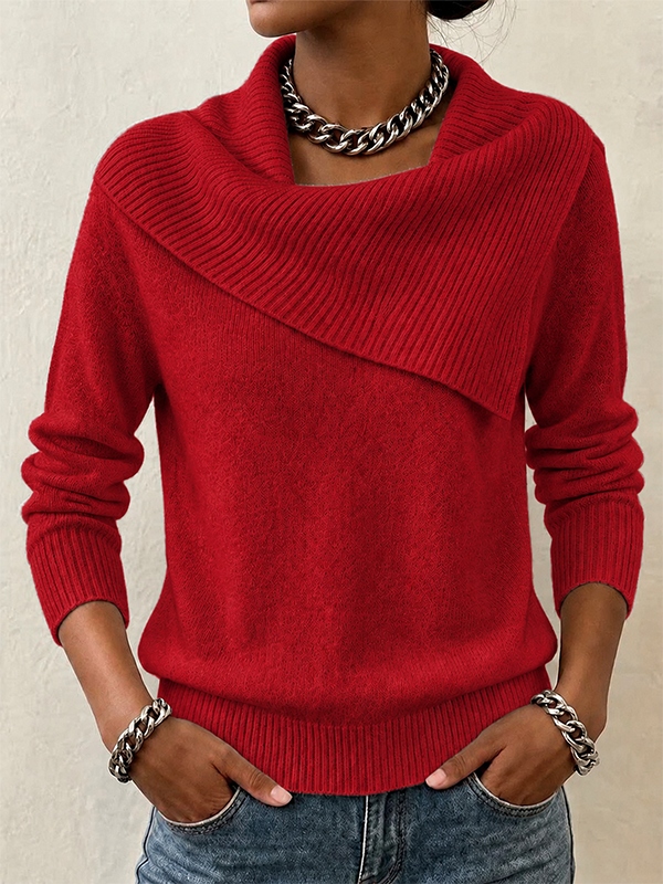 CLEARANCE SALE🔥Women's Slim-fit Collared Sweater With A Playful, Retro Vibe