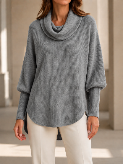 New Arrivals🔥Women’s Elegant Cowl Neck Relaxed Fit Longline Knit Sweater