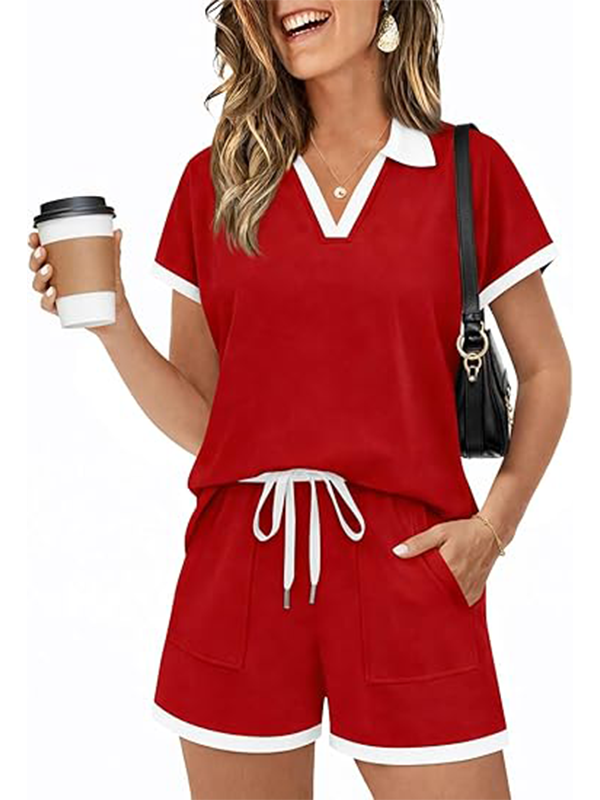 ⏰ LAST DAY SAVE 50% 💥Women's Casual Summer Two-Piece Polo Shorts Set