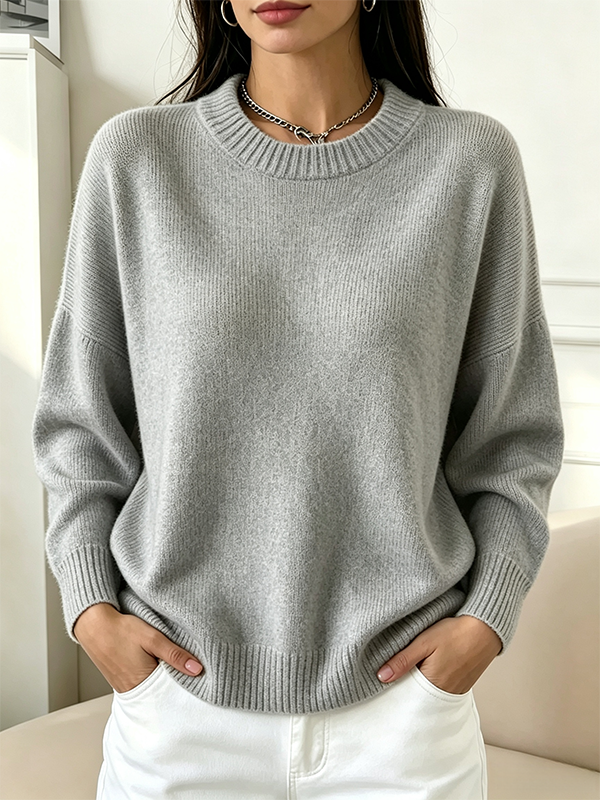CLEARANCE SALE🔥Women's Classic Crew Neck Knit Sweater