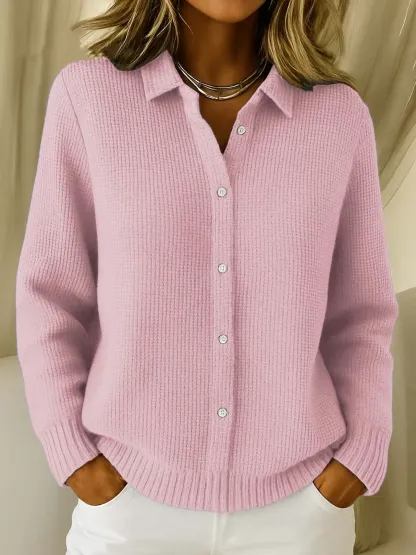 NEW🔥 Women's Casual Cotton Button-Down Cardigan Sweater