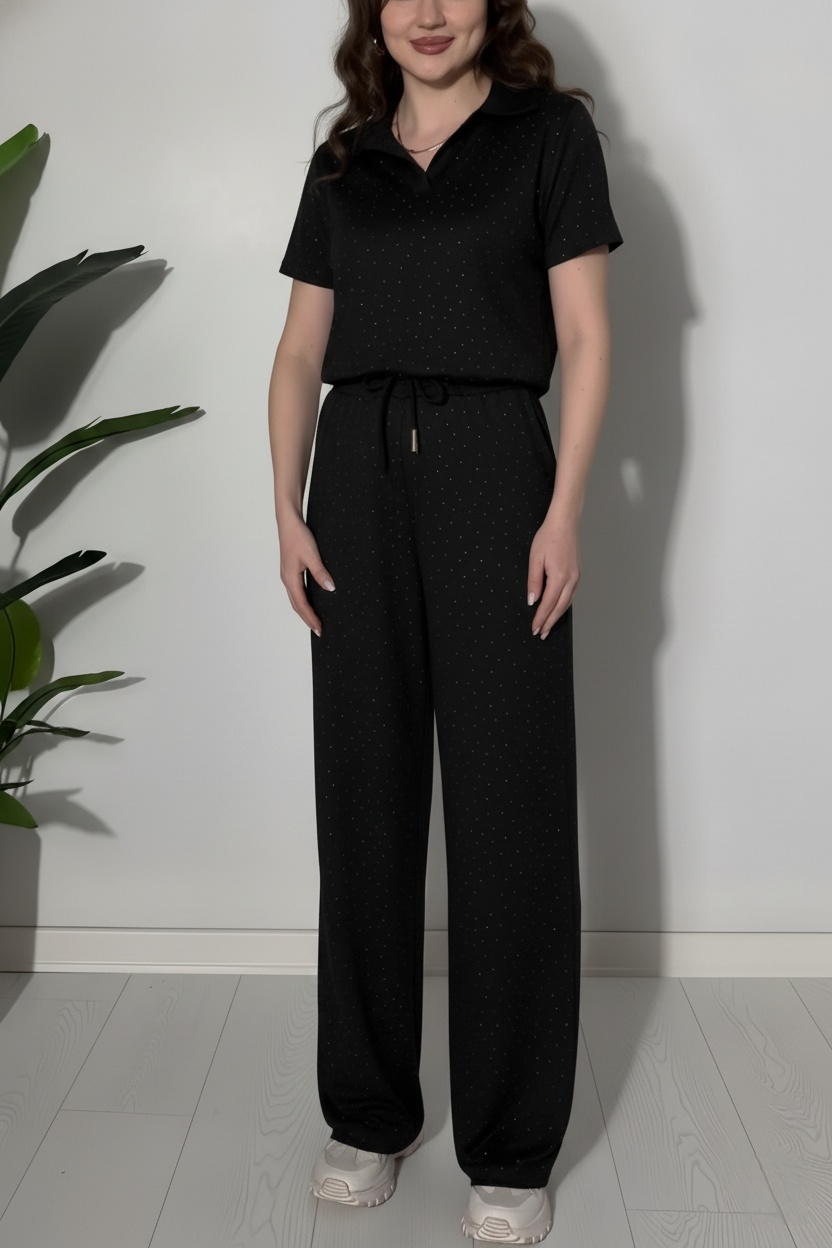 ⏰ LAST DAY SAVE 50% 💥Two-piece suit with polo collar trim