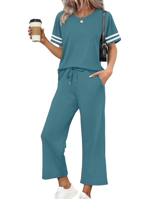 New Arrivals🔥Women Summer Two Piece Lounge Wide Leg Pants Set