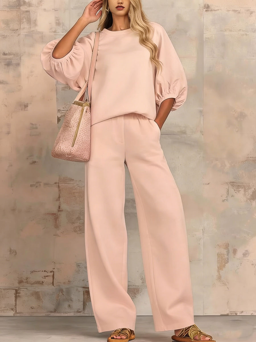 New Arrivals🔥Stylish Cozy Shirt & Wide-leg Pants Linen Cotton Two-piece Set