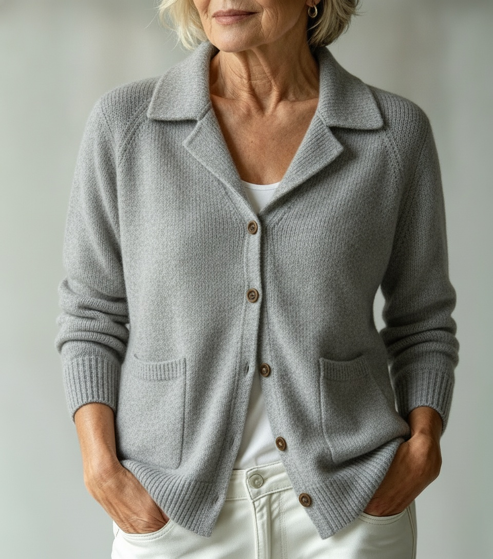 CLEARANCE SALE🔥Women's Collared Knit Cardigan