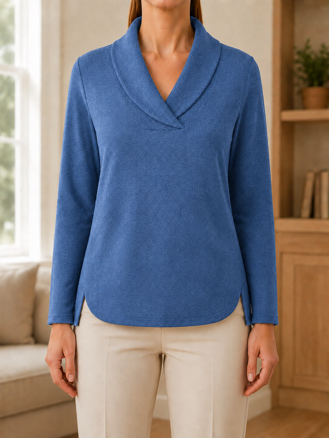 CLEARANCE SALE🔥Women’s Elegant Cowl Neck Relaxed Fit Long Sleeve Knit Sweater