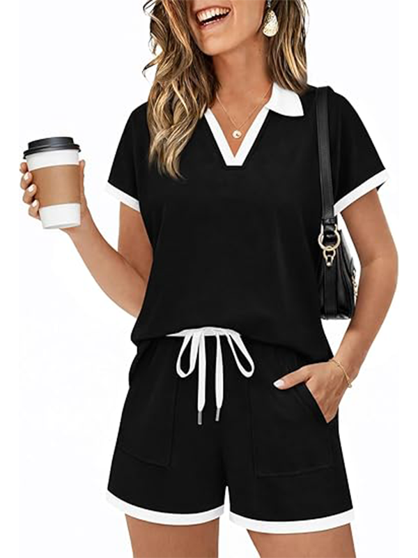 ⏰ LAST DAY SAVE 50% 💥Women's Casual Summer Two-Piece Polo Shorts Set