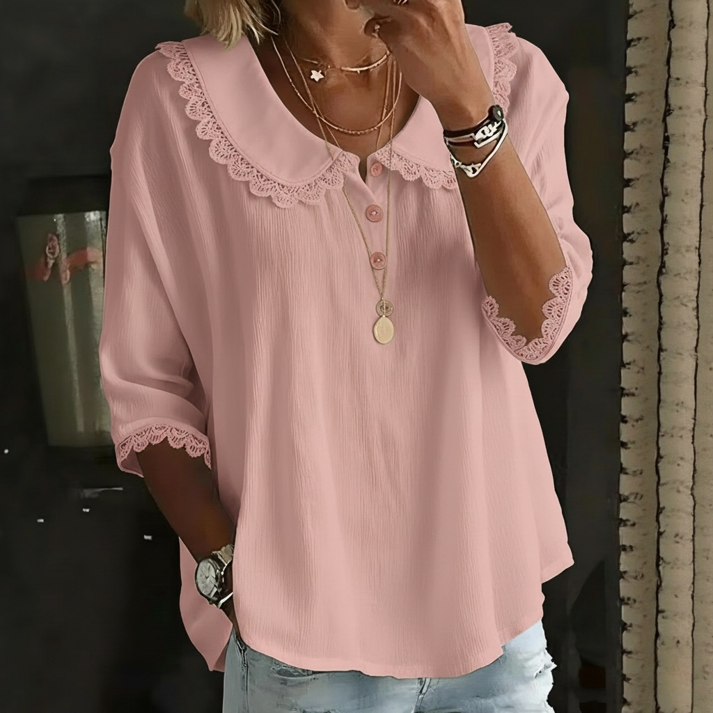⏰ LAST DAY SAVE 50% 💥Women’s Elegant Lace Peter Pan Collar Blouse