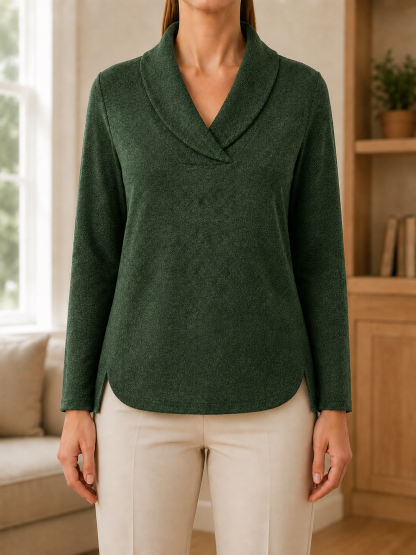 CLEARANCE SALE🔥Women’s Elegant Cowl Neck Relaxed Fit Long Sleeve Knit Sweater
