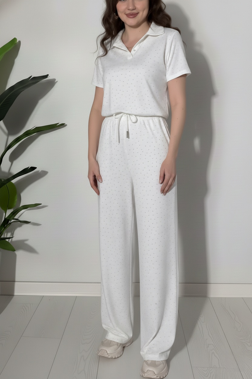 ⏰ LAST DAY SAVE 50% 💥Two-piece suit with polo collar trim