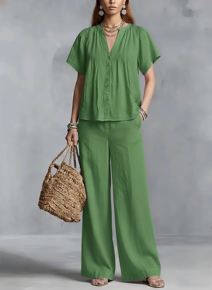 New Arrivals🔥Women's Linen Wide-leg Pants Set