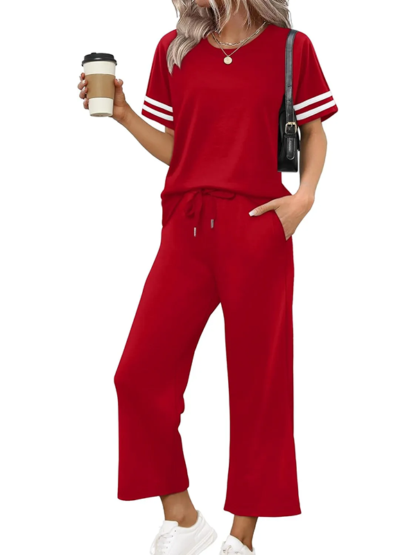 New Arrivals🔥Women Summer Two Piece Lounge Wide Leg Pants Set