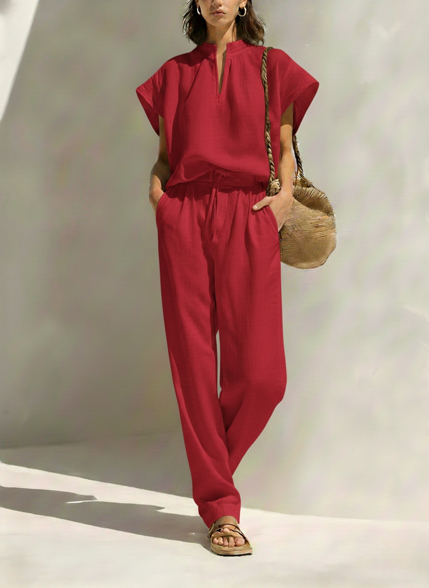New Arrivals🔥Women's Simple Cotton And Linen Set