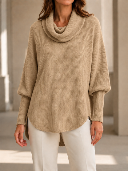 New Arrivals🔥Women’s Elegant Cowl Neck Relaxed Fit Longline Knit Sweater