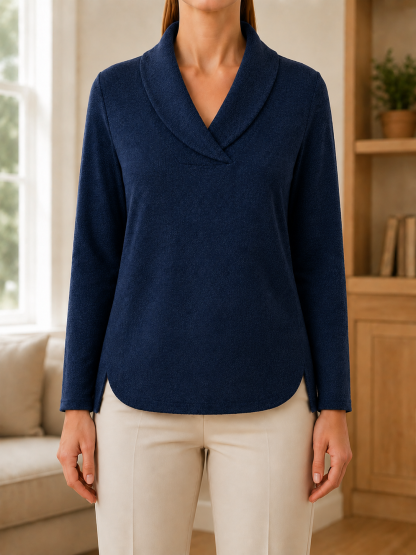 CLEARANCE SALE🔥Women’s Elegant Cowl Neck Relaxed Fit Long Sleeve Knit Sweater