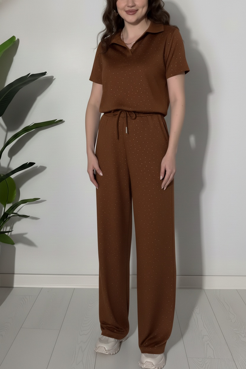 ⏰ LAST DAY SAVE 50% 💥Two-piece suit with polo collar trim