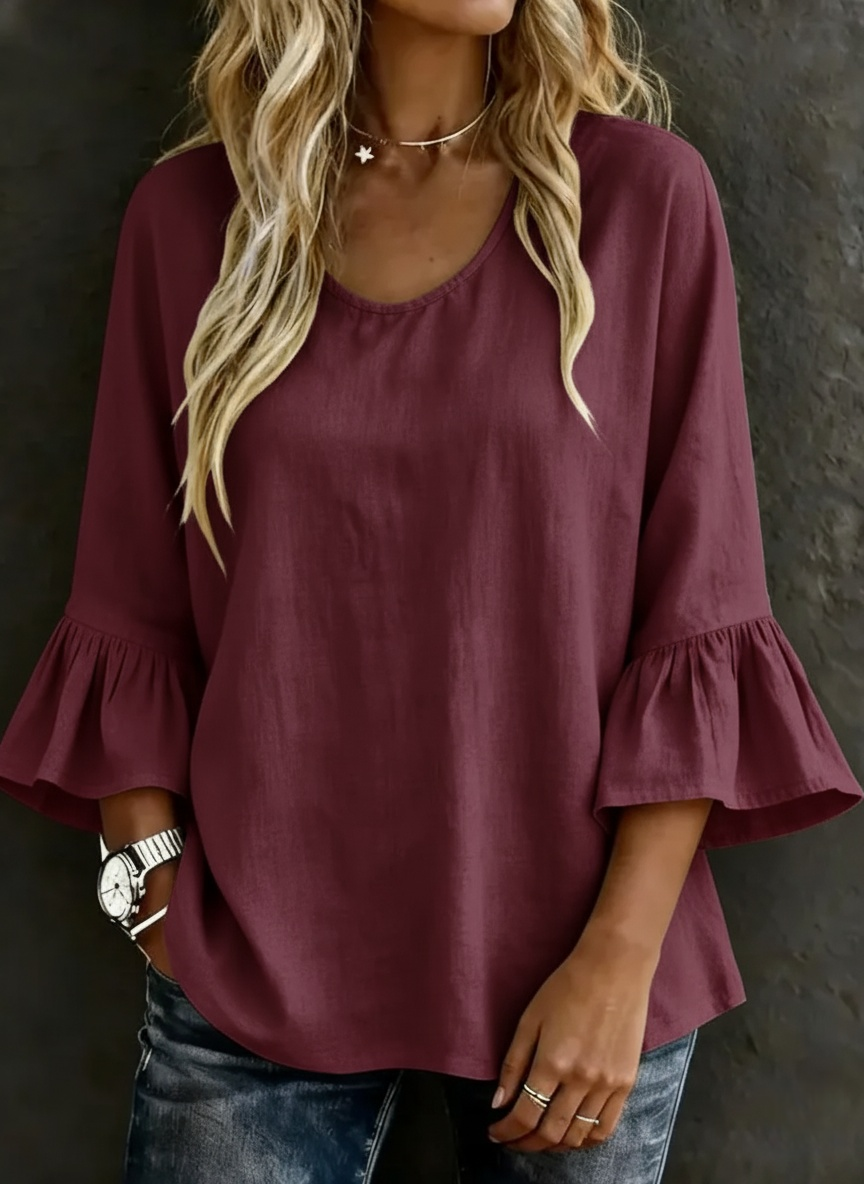 NEW🔥Women's Ruffled Casual Shirt