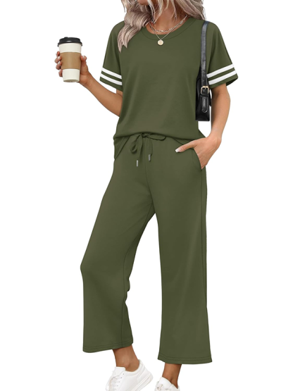New Arrivals🔥Women Summer Two Piece Lounge Wide Leg Pants Set