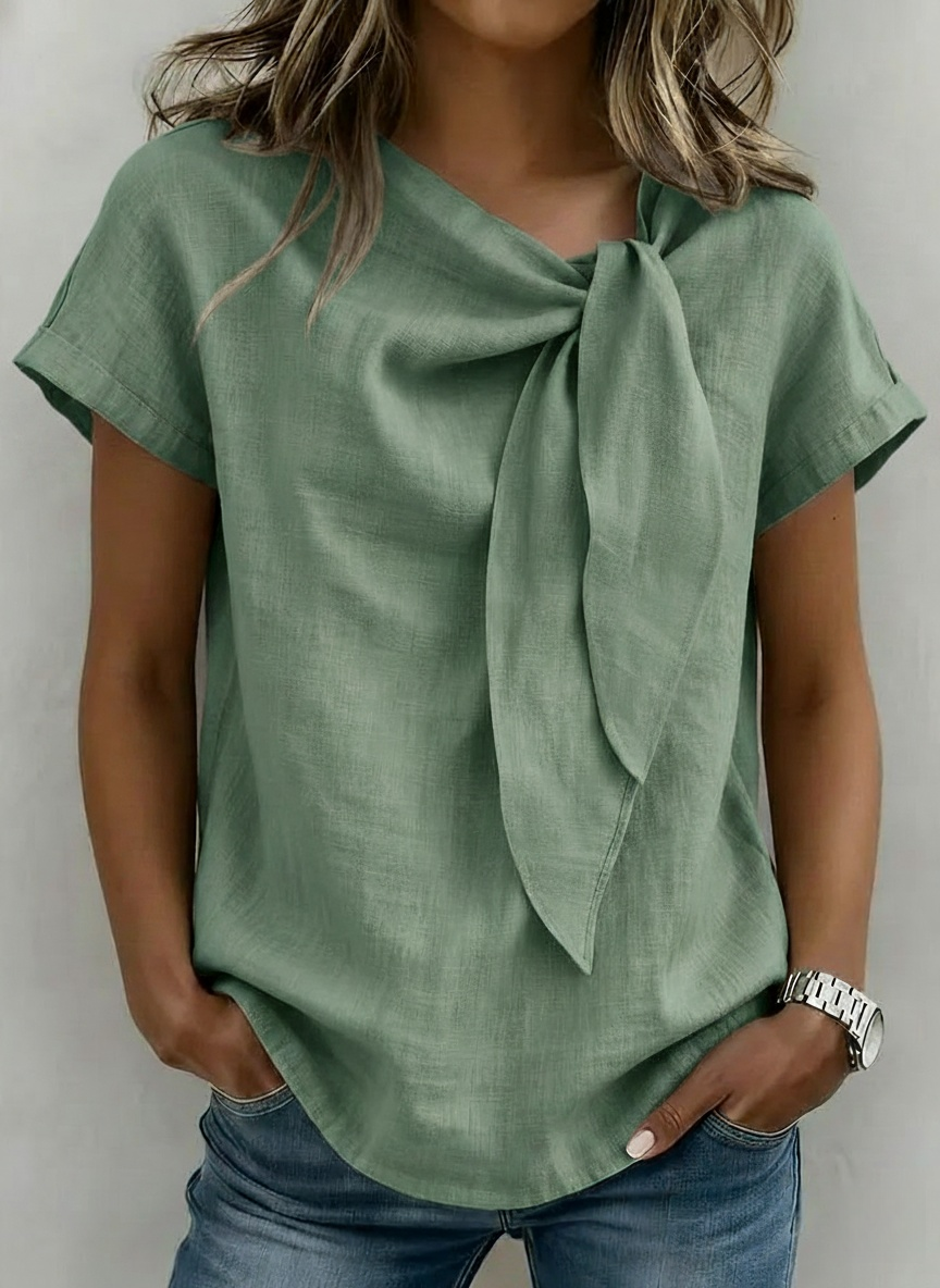 New Arrivals🔥Women’s Short Sleeve Rolled Cuff Loose Fit Top