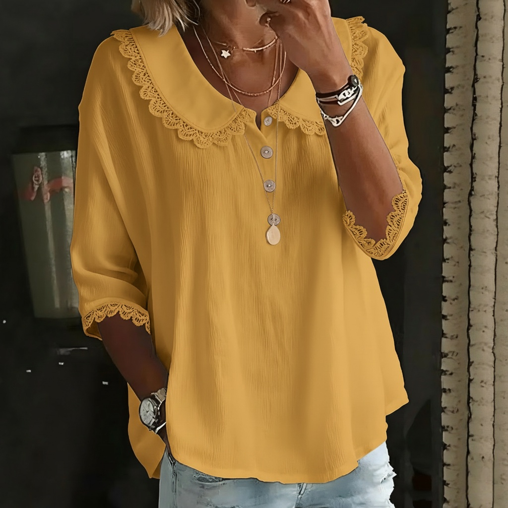 ⏰ LAST DAY SAVE 50% 💥Women’s Elegant Lace Peter Pan Collar Blouse