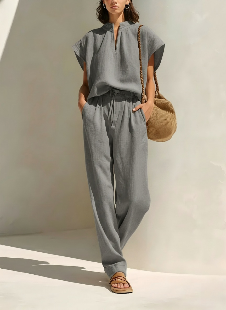 New Arrivals🔥Women's Simple Cotton And Linen Set