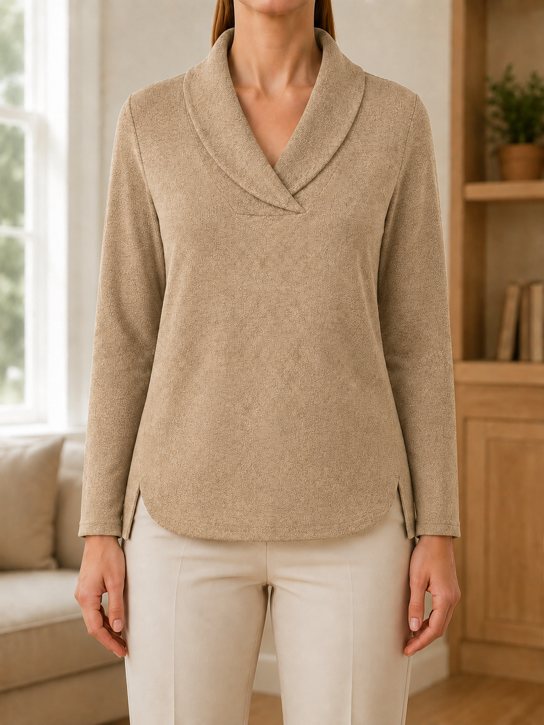 CLEARANCE SALE🔥Women’s Elegant Cowl Neck Relaxed Fit Long Sleeve Knit Sweater