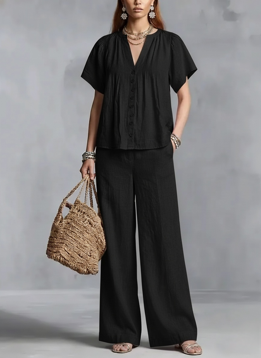 New Arrivals🔥Women's Linen Wide-leg Pants Set