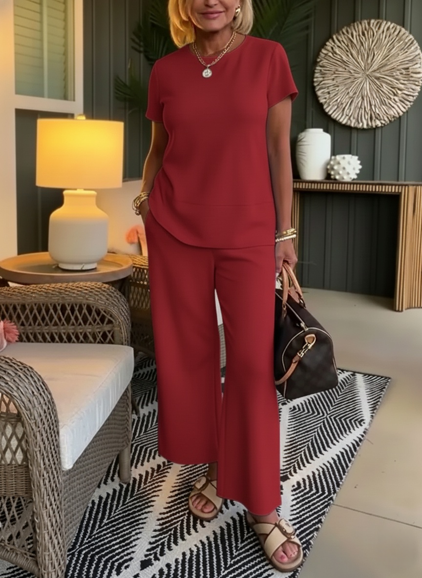 New Arrivals🔥Women's Minimalist Solid-color Buttery-soft Two-piece Set