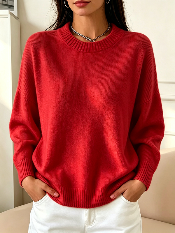 CLEARANCE SALE🔥Women's Classic Crew Neck Knit Sweater