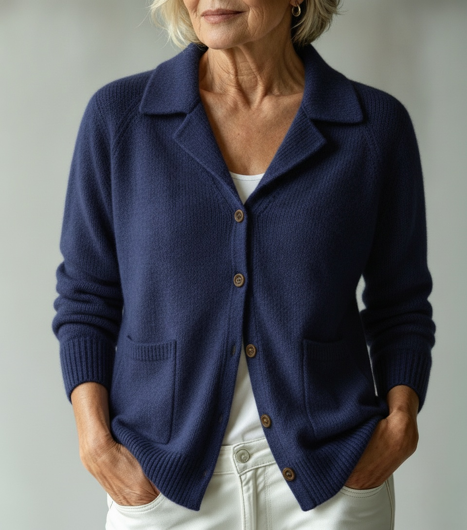 CLEARANCE SALE🔥Women's Collared Knit Cardigan