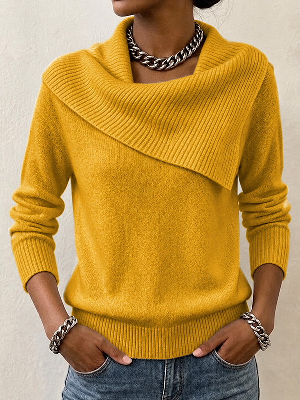 CLEARANCE SALE🔥Women's Slim-fit Collared Sweater With A Playful, Retro Vibe