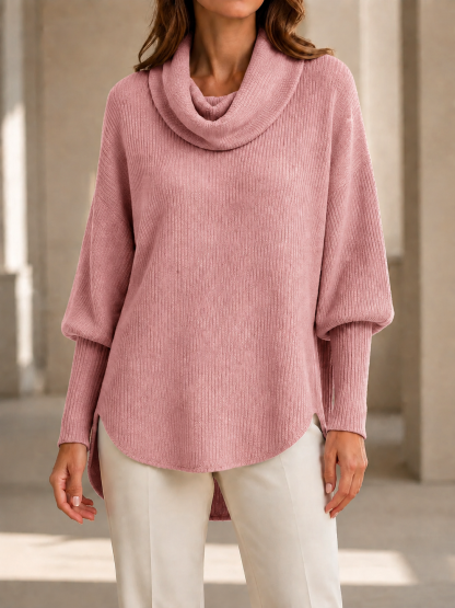 New Arrivals🔥Women’s Elegant Cowl Neck Relaxed Fit Longline Knit Sweater