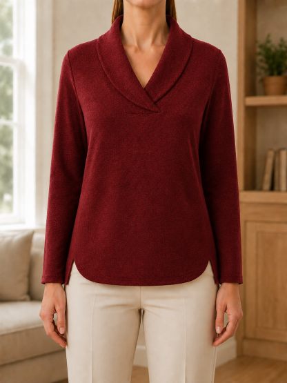 CLEARANCE SALE🔥Women’s Elegant Cowl Neck Relaxed Fit Long Sleeve Knit Sweater